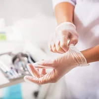 قفازات فينيل للإستعمال مرة واحدة مقاس L - (100 قطعة)