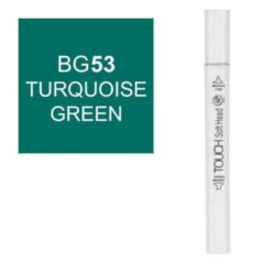 Touch_Soft_Dual_Head_Marker_colorless_Turquoise_Green_BG53_6957373502768_Aristo_Store_Egypt
